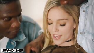 The pretty girl Kali Rose was fucked by six negroes in an intense scene