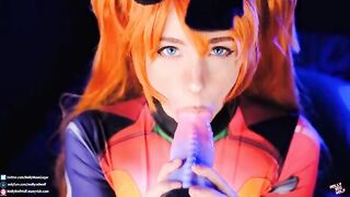 Asuka Langley is a hot slut who loves to suck dick and get creampied
