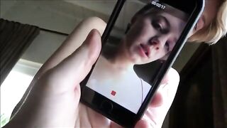 The step daddy secretly films his stepdaughter's private moments
