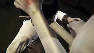 SCP-096 breach containment to fuck a busty girl in 3D
