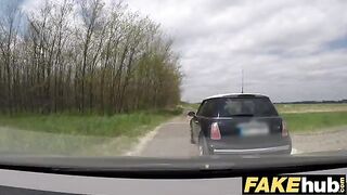 Fake cop unregistered driver gets banged up by a cop