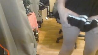Young schoolgirl makes blowjob and fucks on the camera