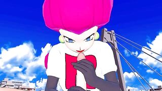 Jessie Team Rocket seduces a Pokémon trainer to fuck