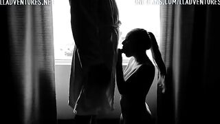 Slutty amateur gets her face covered with cum - Quarantine sex
