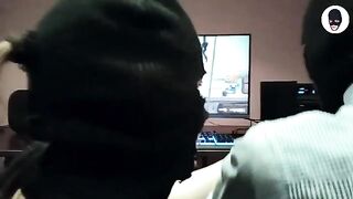 A couple has a deepthroat sex game in an exclusive video