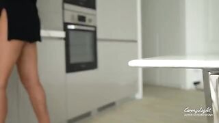 Step mom caught her step son jerking off and helped him finish quickly in a steamy encounter