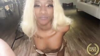 Miniature stallion gets his long cock hammered by a gorgeous hottie in doggy style