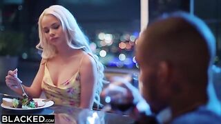 Elsa Jean gets a big black cock in her mouth, showcasing her wild side