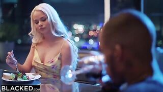 Elsa Jean gets a big black cock in her mouth, showcasing her wild side
