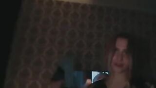 The stepmom is sucking the cock of her son after the party