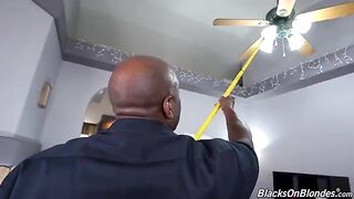 Jazmin Luv, the petite Penthouse Pet of the Month, gets fucked by a handyman