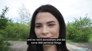 A pervert spies a babe taking a piss with his drone and fucks her pussy for cash