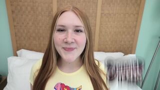 Redhead with freckles and red pubic hair got banged hard