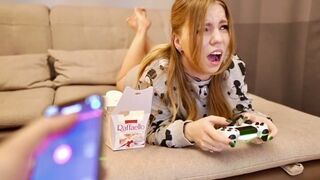 Guy finished with Lovense, then the girl was fucked in the mouth Kisankanna