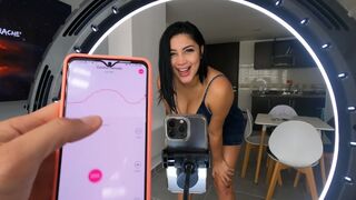 Public masturbation challenge with Martina Smith in a car, showcasing her wild side