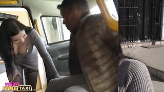 A big black cock for the huge natural boobs of fake taxi babe Sofia Lee