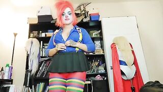 The clown girl decided to quit her job and get a new one