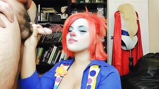 The clown girl decided to quit her job and get a new one