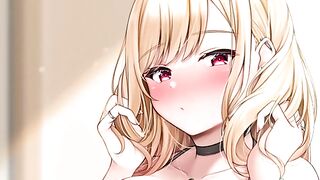 My dress up darling anime Kitagawa Marin's handjob porn