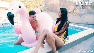 Andreina Deluxe enjoys sex with a big cock in pool