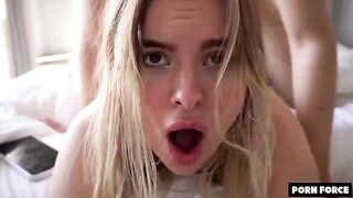 Babe Miradavid gets her brains fucked out and cum slathered on her face
