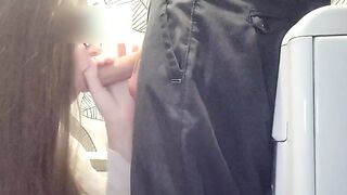 The girl was just joking when she sucked the cock of a friend