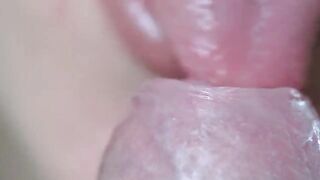 The girl couldn't swallow the guy's cumshot so she spat it