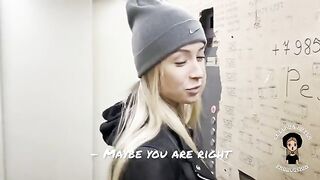 A sexy blonde got her husband to watch a huge dick