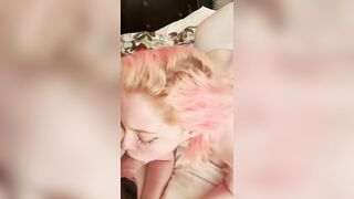 A girl made a sloppy blowjob for her husband