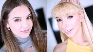 The guy with a huge dick fucks cute babies Devon and Kenzie in an audition scene