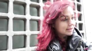 Redhead college girl Ria Red gets fucked by German scout