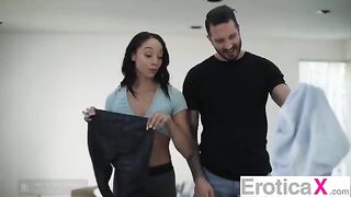 The couple cannot restrain their erotic desires, so they engage in passionate and intense intimacy