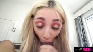 Cute step sister wants a dick shaped lollipop in her mouth