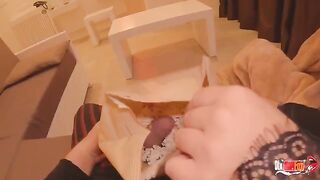 He put his dick in the popcorn for a sexy stepmom in a steamy scene