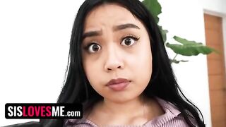The lucky guy fucks his stepsister to keep her sex videos secret