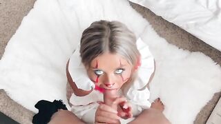 Crazy bitch gave me a blowjob before the Halloween Party, what a night!