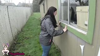 A curious property surveyor got caught in a sneaky situation by the owner