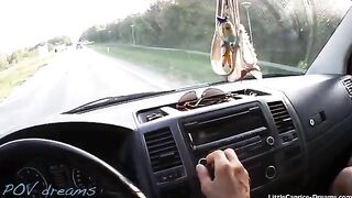 Horny hitchhiker Little Caprice gets banged in the car