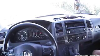 Horny hitchhiker Little Caprice gets banged in the car