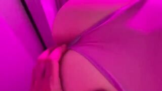 Passion party sex and dirty Russian talk in public toilet setting