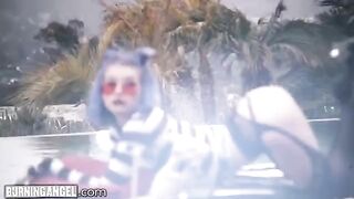 The goth princess Arya Fae gets her asshole gapped