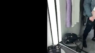 I did a big squirt and got fucked in the fitting room with cum on my face