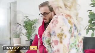 Morgan Taylor, a hot MILF, teaches her neighbor Lucas Frost how to kiss