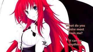 Rias welcomes her new servant - a hot hentai JOI experience awaits!
