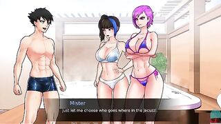 You are trapped with a group of goddesses in a confined space. You must use your wits to survive