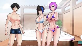 You are trapped with a group of goddesses in a confined space. You must use your wits to survive