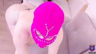 Babe fucked deep in her ass hole with a big white dick