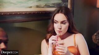Sexy brunette Freya knows how to get her man's full attention
