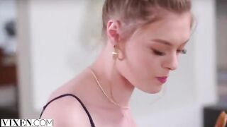 Stranger helps out Amber to distract her from missing her BF in this steamy Vixen scene