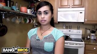 The housekeeper, young and sexy Eva Saldana, gets a big dick